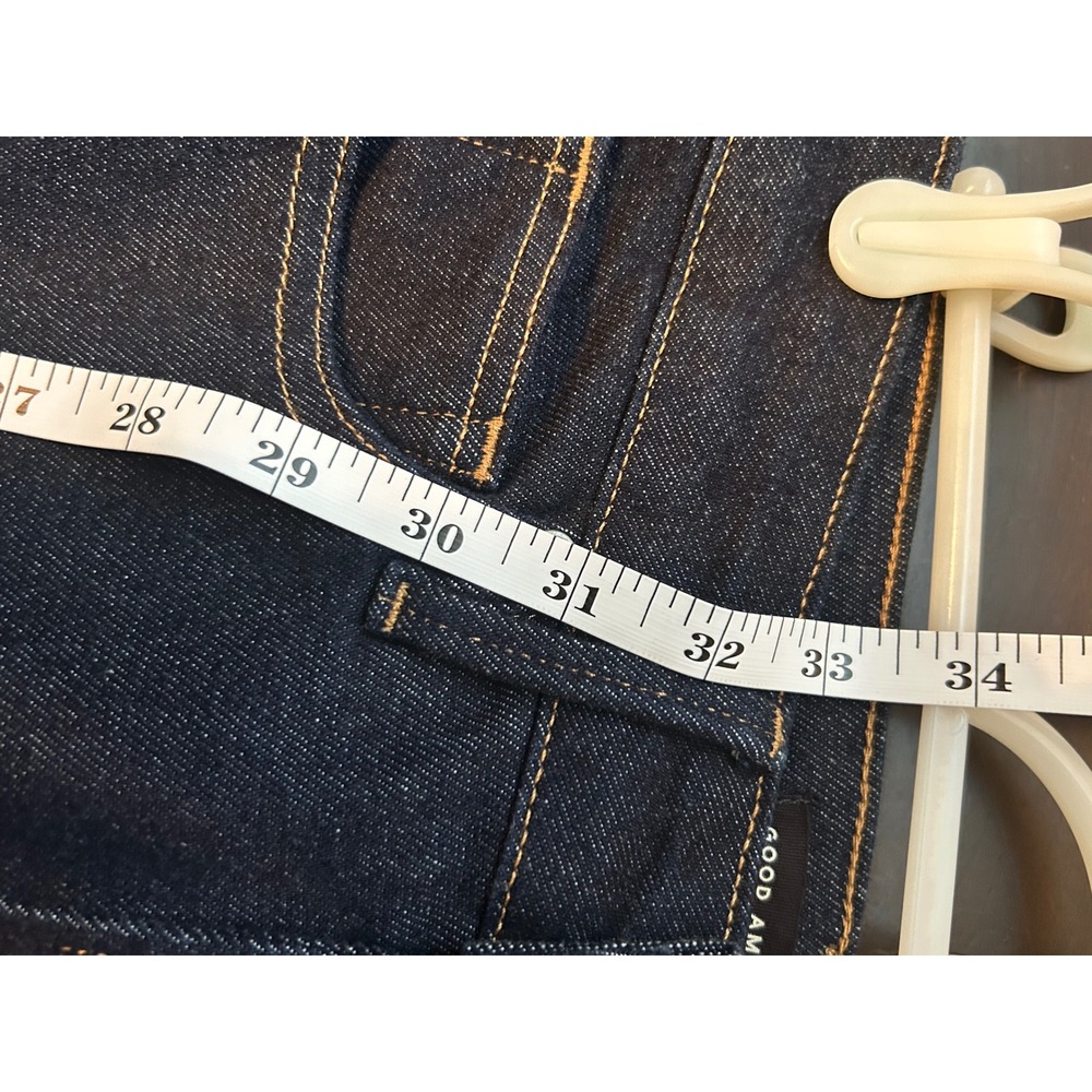 Good American Denim Skirt Womens 4/27 Blue Long Midi Front Slit High Rise - Picture 8 of 8